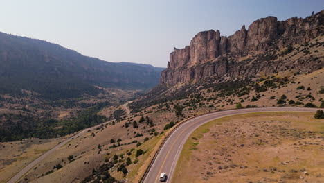 mountain road scenic byway aerial view