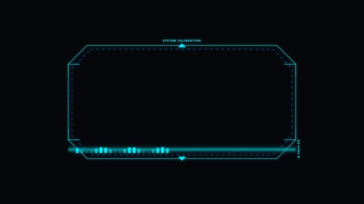 Futuristic Digital HUD Interface with Scanning Line and Data Visualization