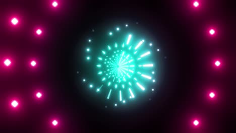 neon circle tunnel visuals