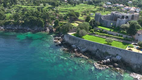 circling the franciscan monastery on the picturesque coastline of elaphiti island