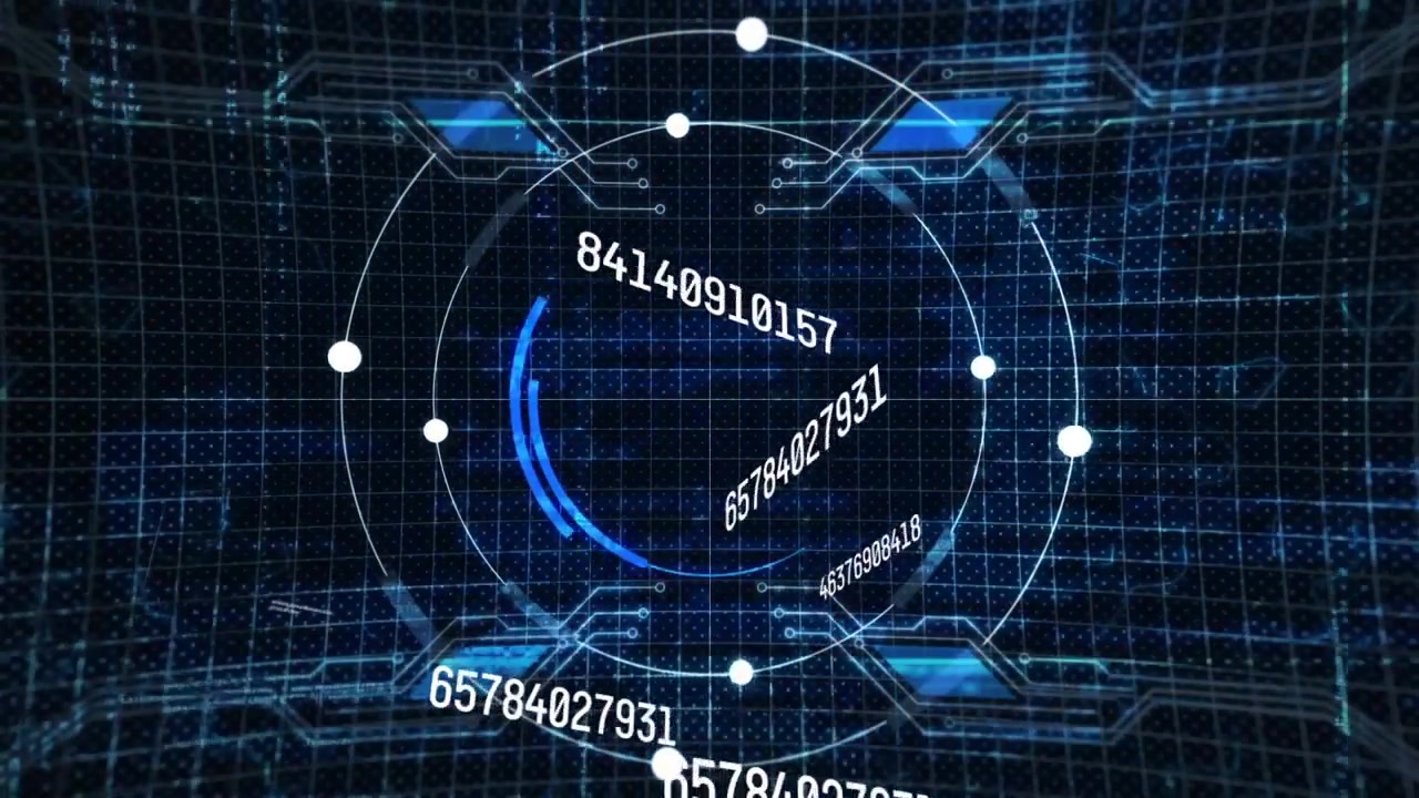 On startup 3D circular interface rotating and updating streams while pulsing nodes displaying data