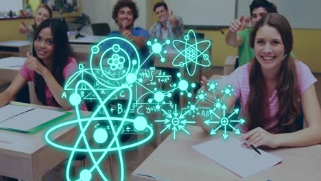 animation of molecules and data processing over diverse students