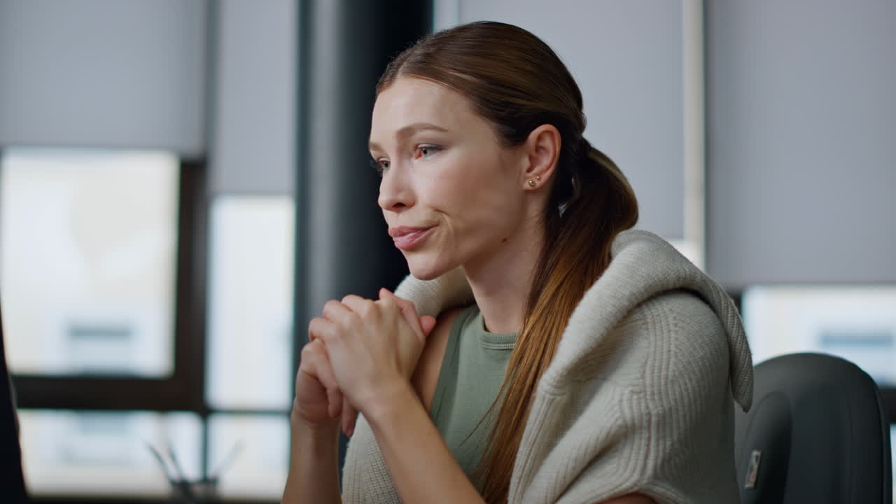 Upset manager solving problem in office. Focused woman developer analyzing code