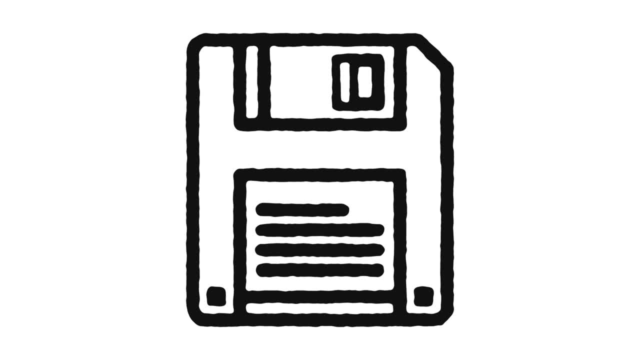 imágenes de animación de íconos de disquete y canal alfa