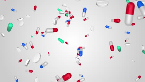 colorful pills and medical objects