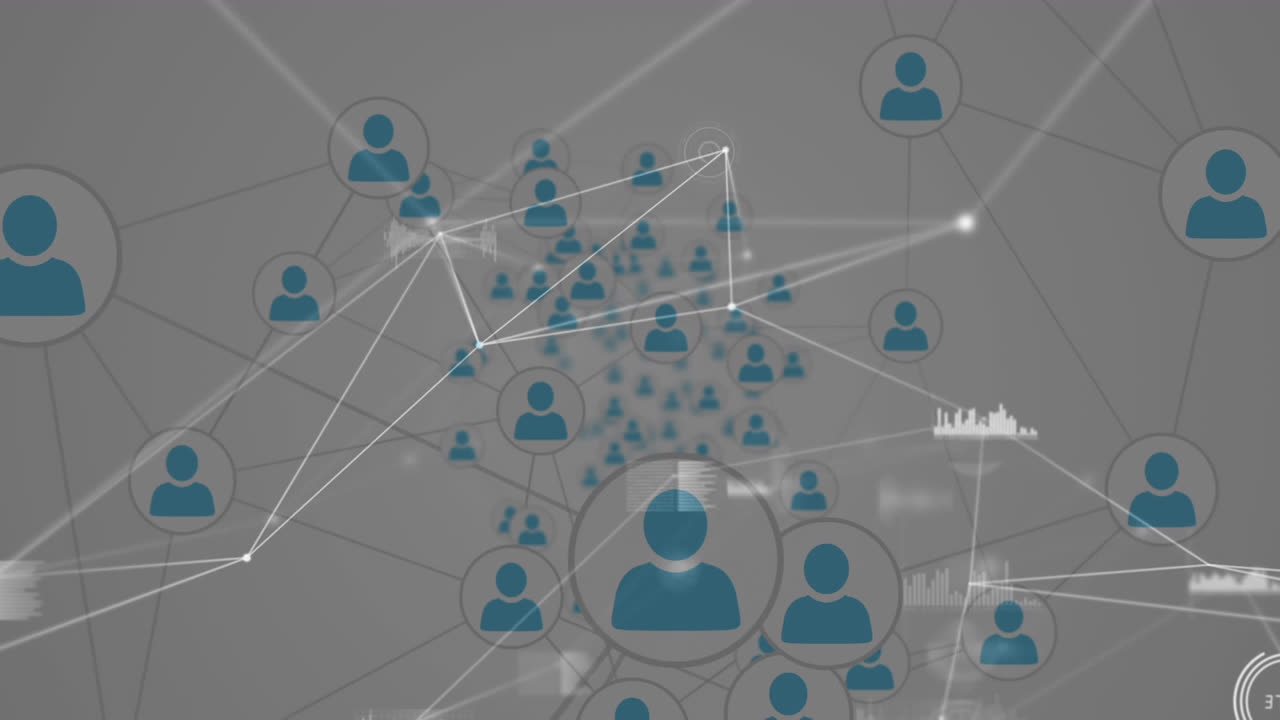 animación de la placa de circuitos informáticos y la red de conexiones