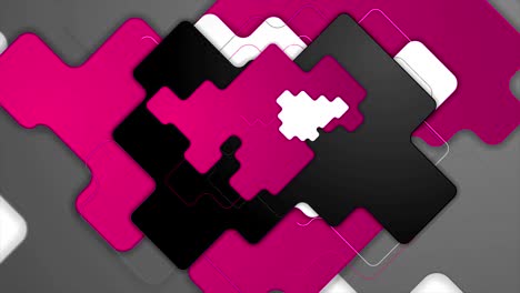 animación de video geométrica abstracta púrpura, gris y negra