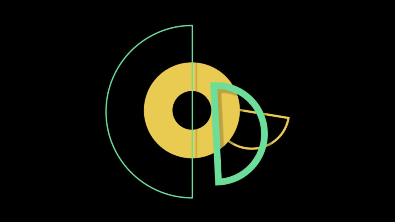 Animation colorful geometric shape.