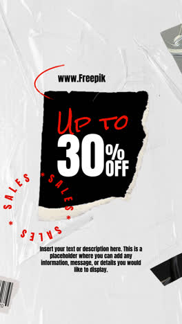 up to 30% off sale promotion graphic design