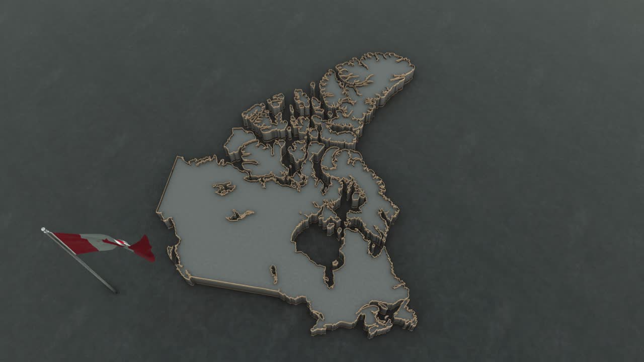 캐나다 지도와 발 배경 4k