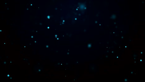 bucle de partículas de estrella azul en movimiento de fondo