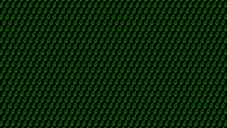 christmas tree tiled background animation pattern in glowing green and black