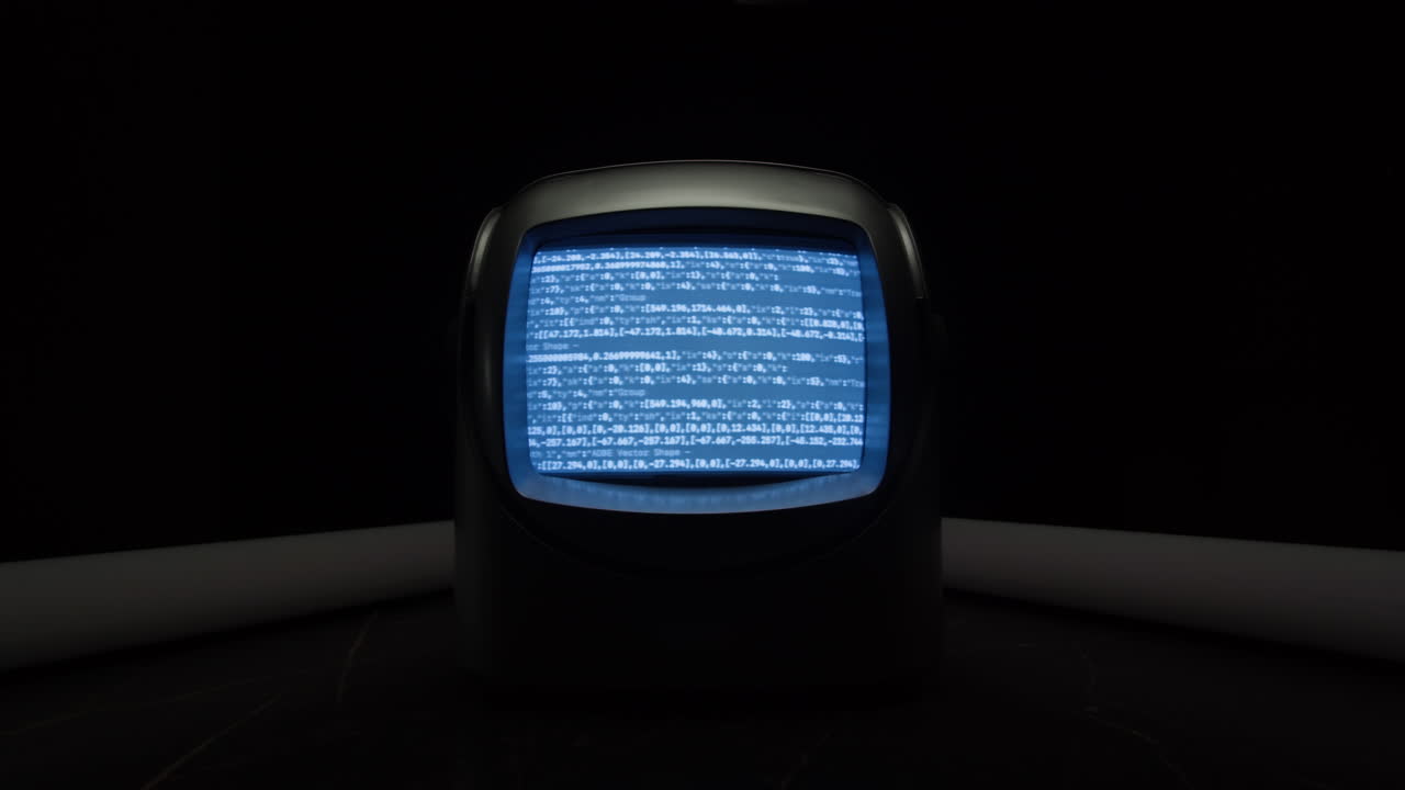 레트로 tv, 노스탈기적인 설정으로 빈티지 tv, 레트로 tv는 화면에 곡물을 표시합니다, 무서운 할로윈 밤 장치, 크로마 키 및 그린 스크린에 좋습니다.