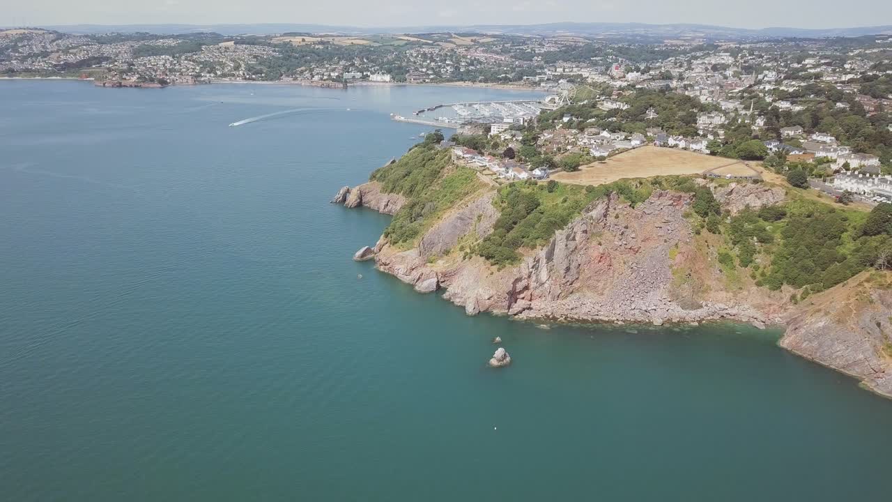 Aerial view of a coastline