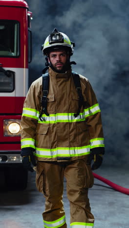 firefighter in action