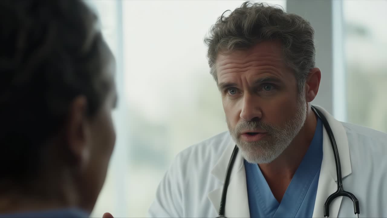 el médico hablando con el paciente