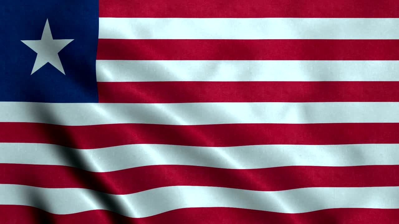 bandera de liberia con un bucle sin costuras de 4k