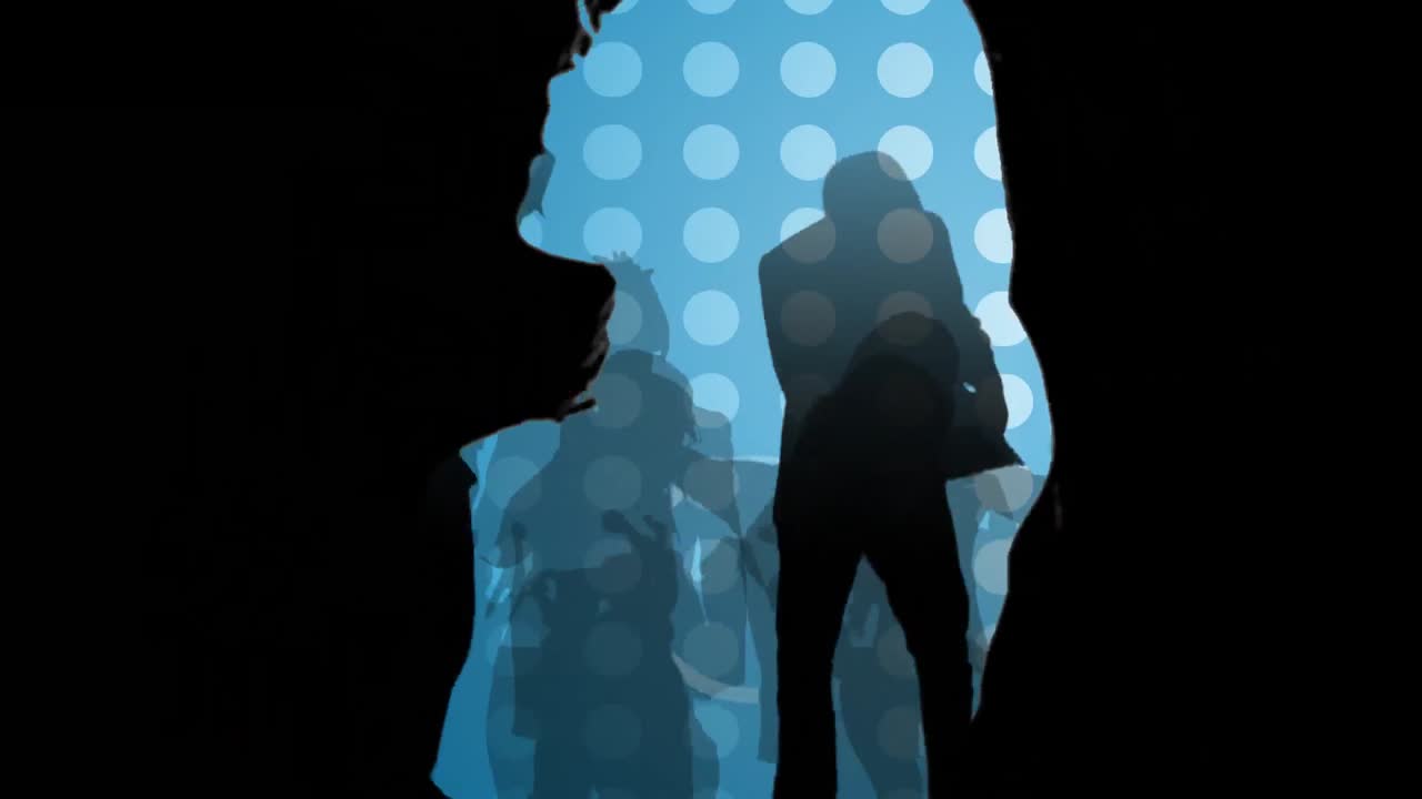 나이트 클럽 에 있는 청소년 들 을 보여 주는 애니메이션