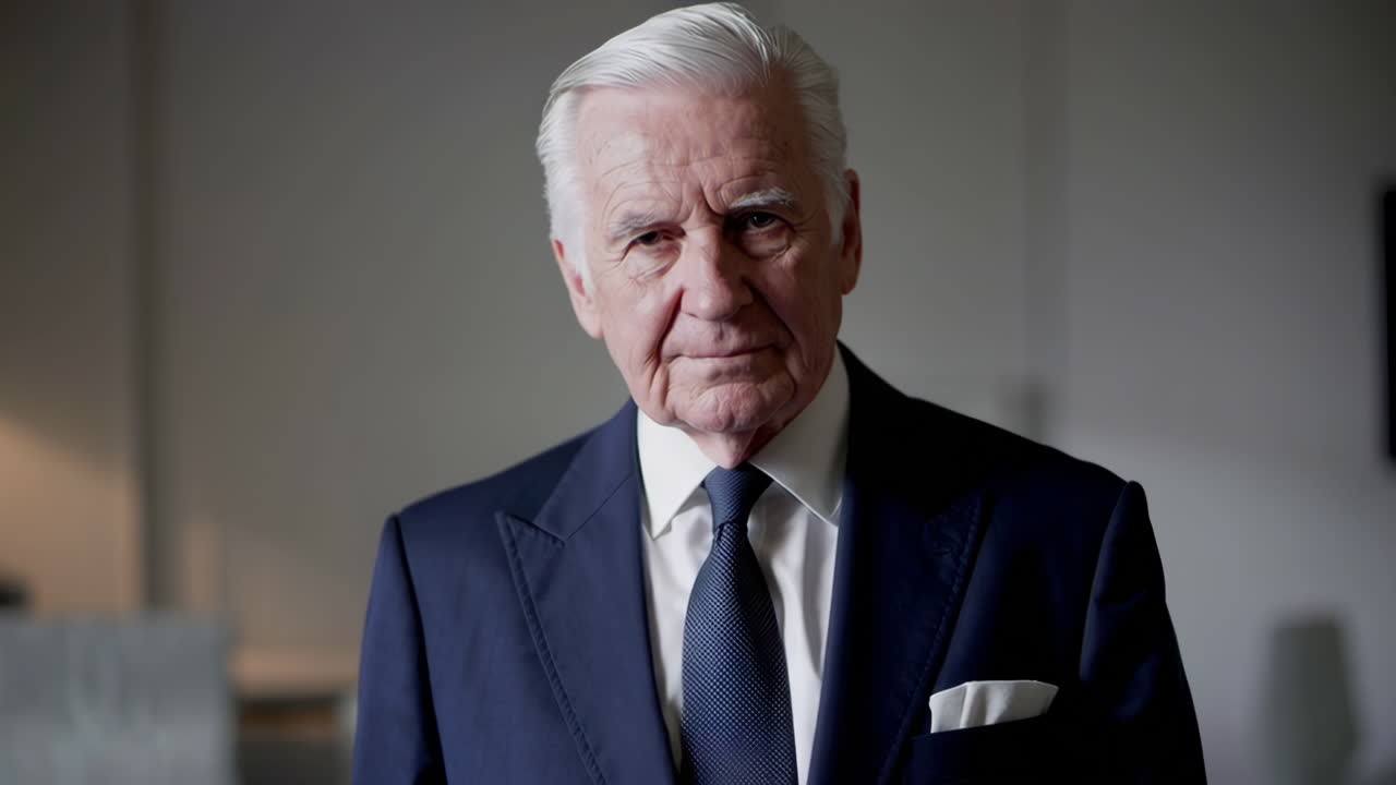 Portrait of an Elderly Man in a Suit