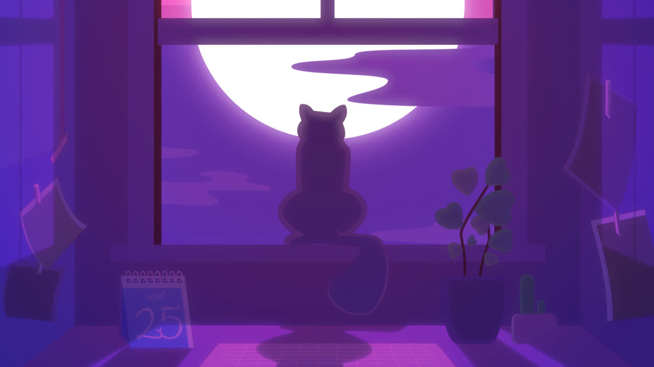 gráfico de movimiento de la ilustración de gradiente lo-fi