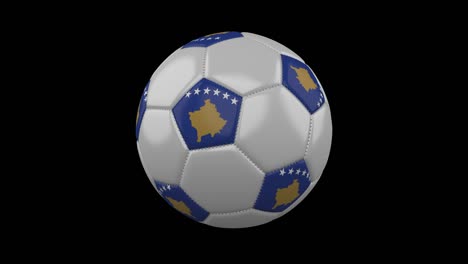 soccer ball with flag kosovo, alpha loop