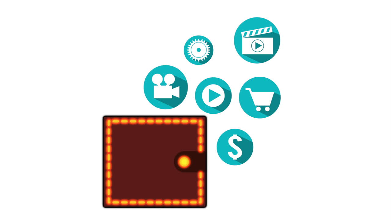 지불 옵션을 가진 디지털 지갑