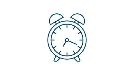 alarm clock red wake-up time. motion graphics.