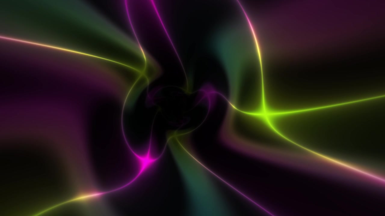 Linee luminose astratte dinamiche che si muovono in un vortice colorato