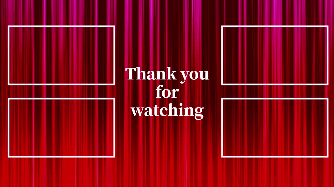 라인 그라데이션 엔드 카드 엔딩 스크린 모션 그래픽