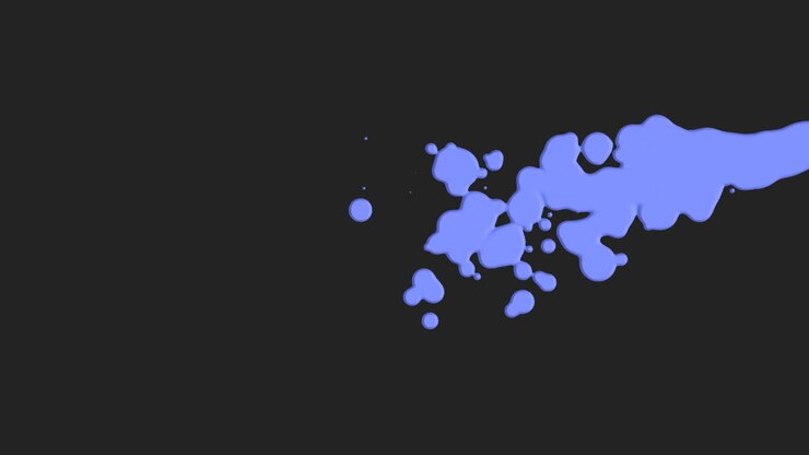 Animazione in movimento di macchie astratte di liquido blu 2