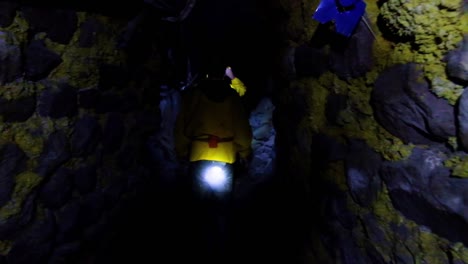 Pov-Shot-Walking-Underground-Through-The-Potosi-Silver-And-Tin-Mine-In-Bolivia-South-America