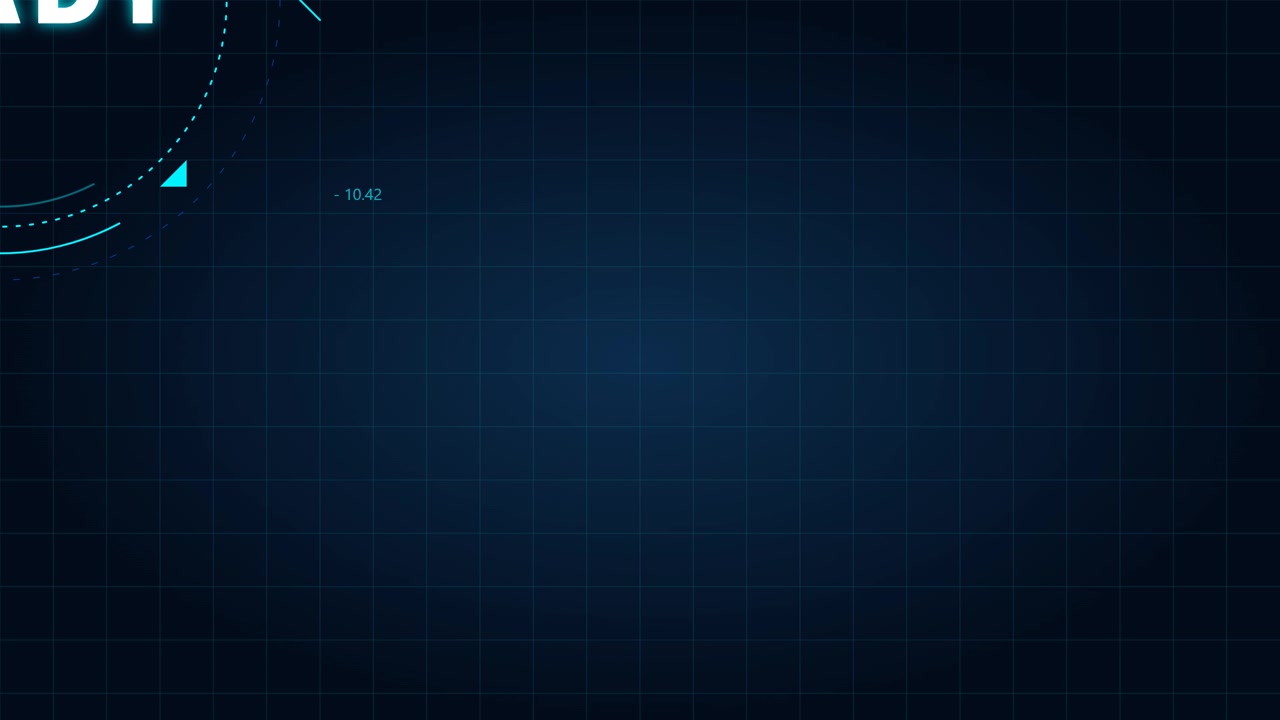 Digital HUD Interface With Circular Loading Graphic