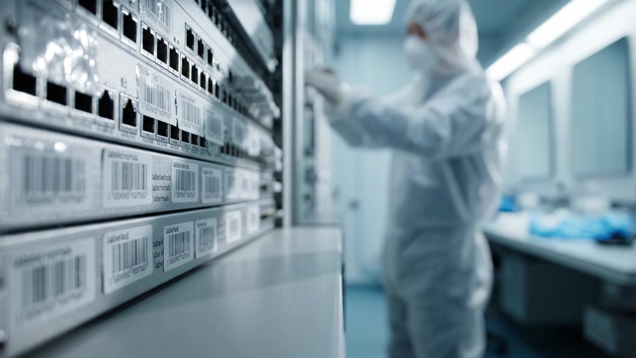 A Sterile Laboratory Environment Showing Organized Equipment and Safety Protocols for Scientific Research and Development in a Modern Facility