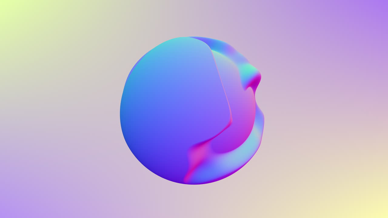 esfera geométrica mística del arco iris futurista en gradiente