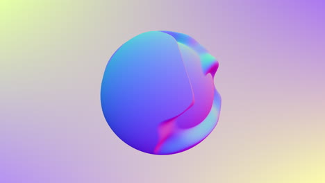 futuristic rainbow mystical geometric sphere on gradient