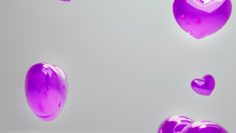 violet balloon hearts
