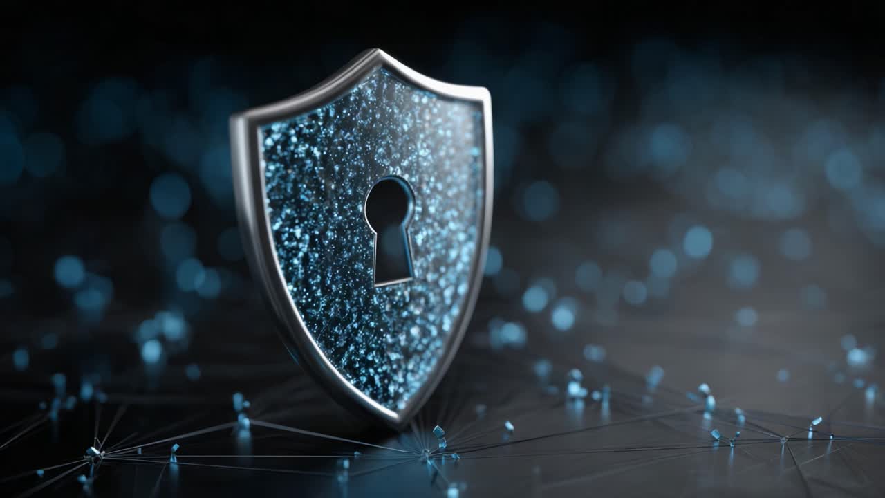 A Digital Shield Symbolizing Security and Protection, Highlighting the Importance of Cybersecurity in an Increasingly Connected World