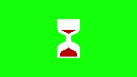 hourglass loading cursor animation loop animation. hourglass loader. 4k resolution animation on chromakey green background.