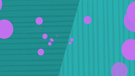 animation of purple light spots over green striped background