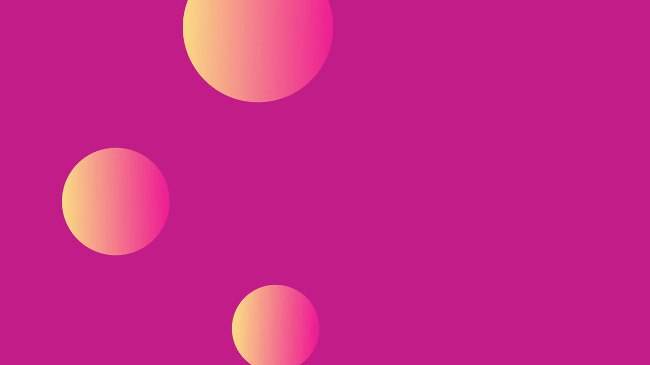 Yellow and pink bubble on pink background