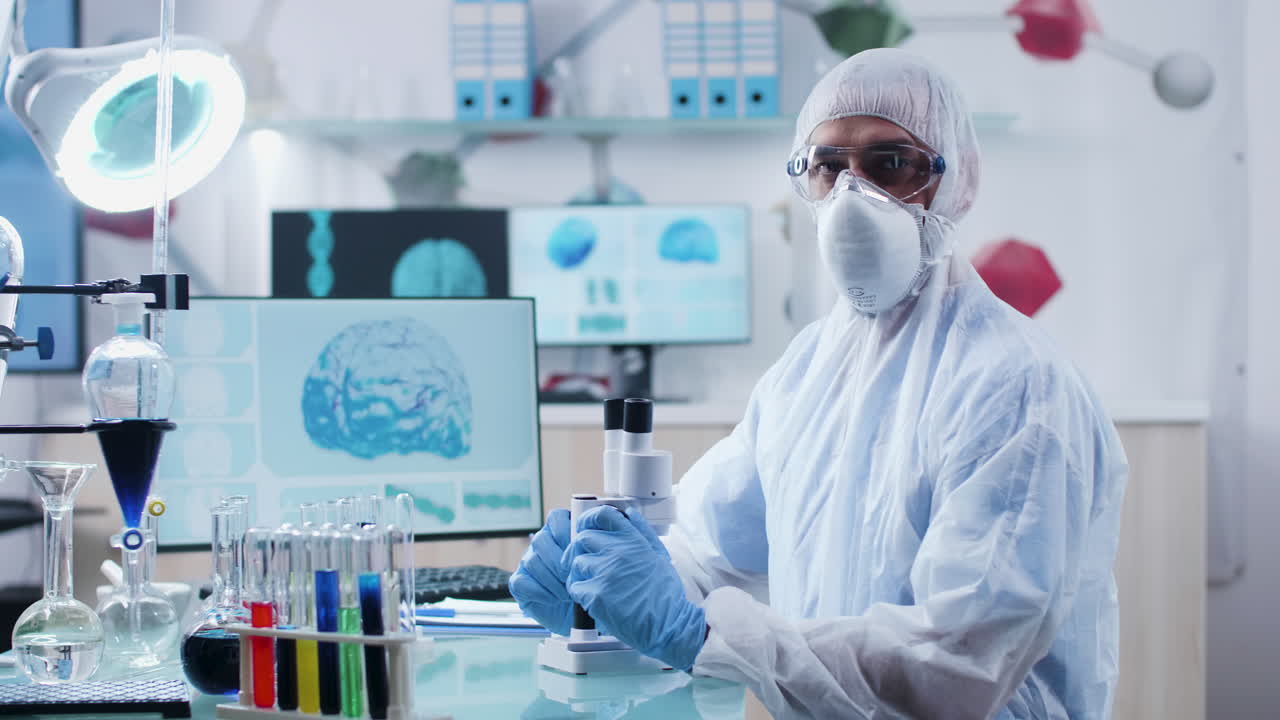 Scientist in Laboratory Conducting Research