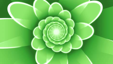 green floral spiral looped animated background