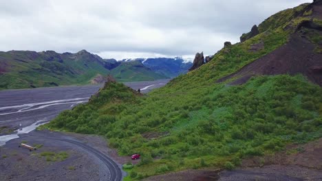 Aerial-of-the-majestic-deep-inspiring-canyon-of-Stakkholtsgja-near-Thorsmork-Iceland-8