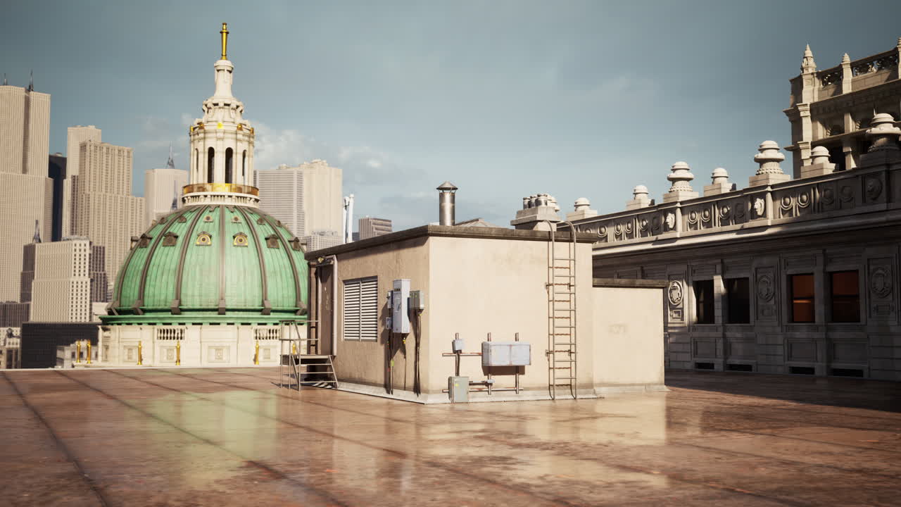 놀라운 광경, 이 활기찬 초록색 이 뉴욕의 스카이라인을 장식합니다.