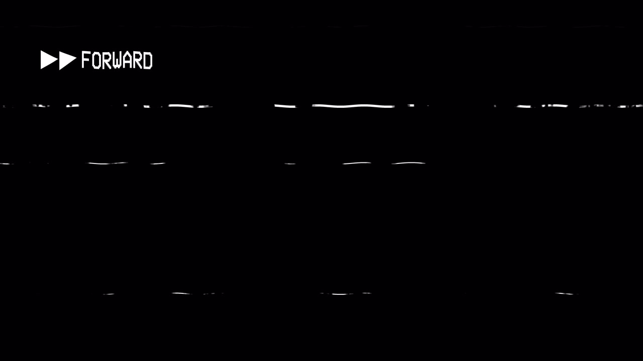 Vintage VHS Tape Glitch Effect with Forward Text Overlay
