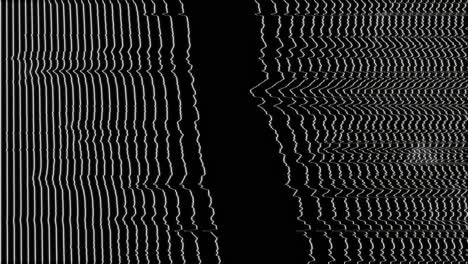 warped white curvy lines on a black background illustrating data modulation