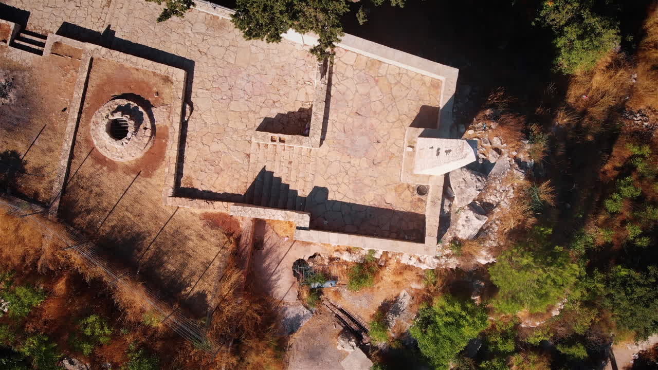 Zefat old Crusaders Fortress Aerial view