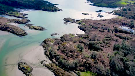 a 4k reveal drone shot on kilfadda bridge looking south on mizen peninsula cork ireland