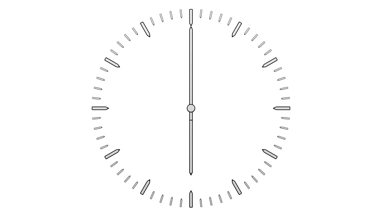 Animation of timelapse of flat clock face.