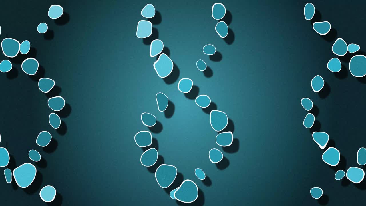 회색 배경에 dna 줄무의 애니메이션